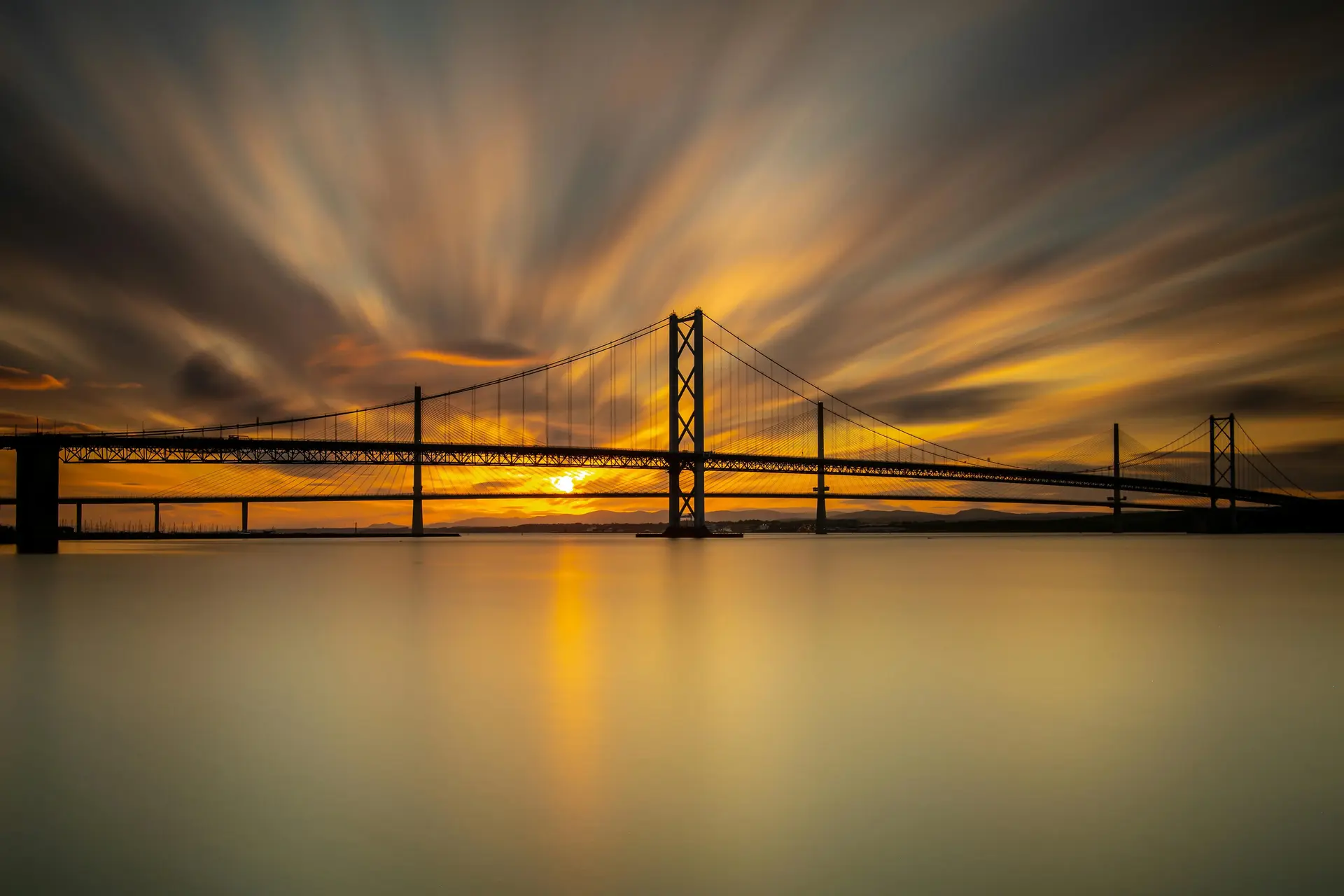 The Forth Road Bridge in Edinburgh